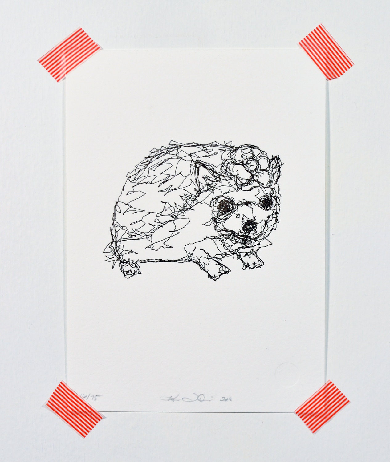 Hedgehog - Letterpress Print