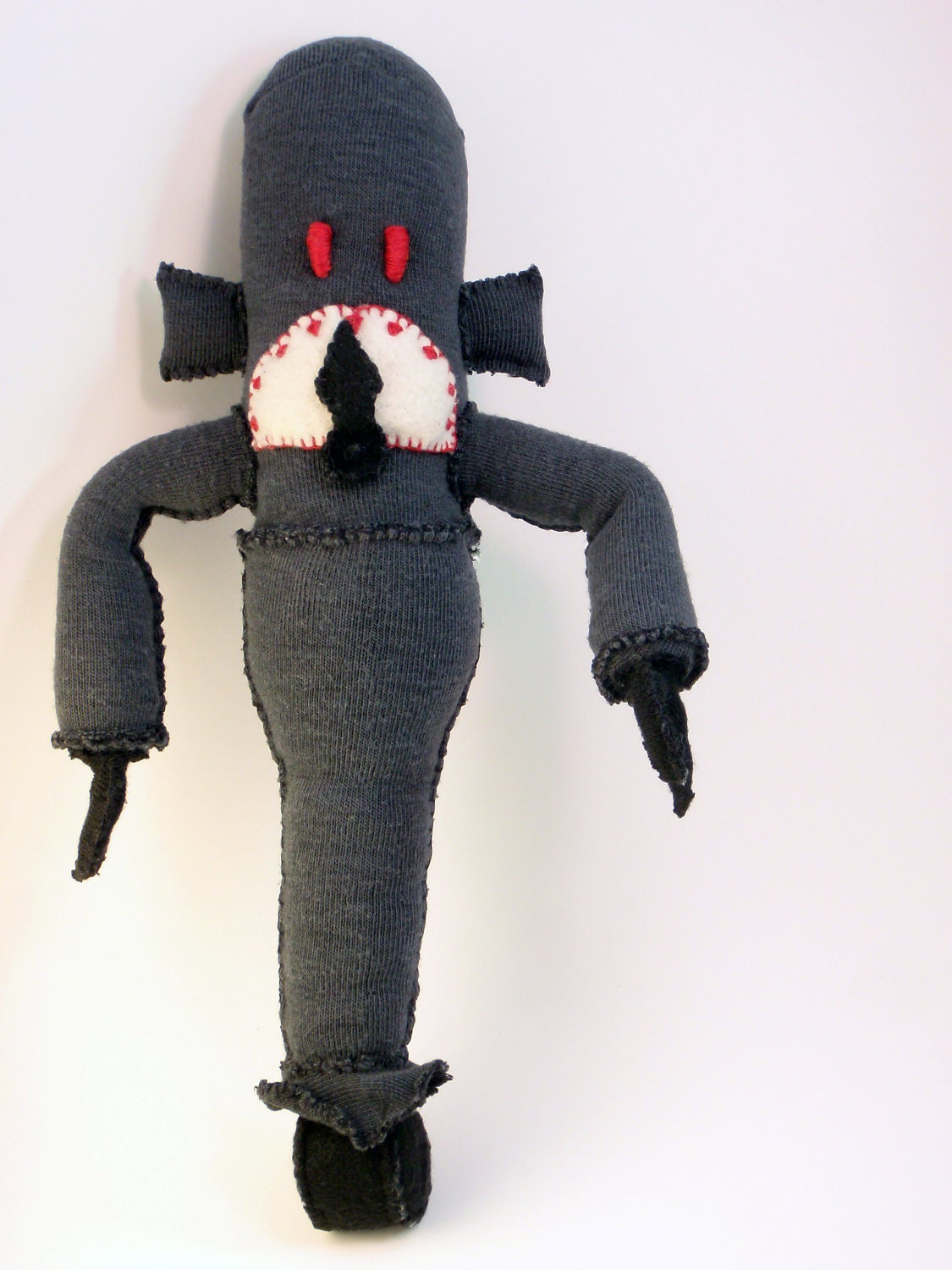 Bzzrt the Angry Uniwheel Robot Sock Monkey Handmade