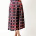 VINTAGE - 70s Pleated Patterned Skirt Sz S / M