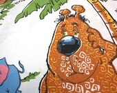 RaRe Cartoon Pillowcase  . BeaR with Noah's Ark and Friends