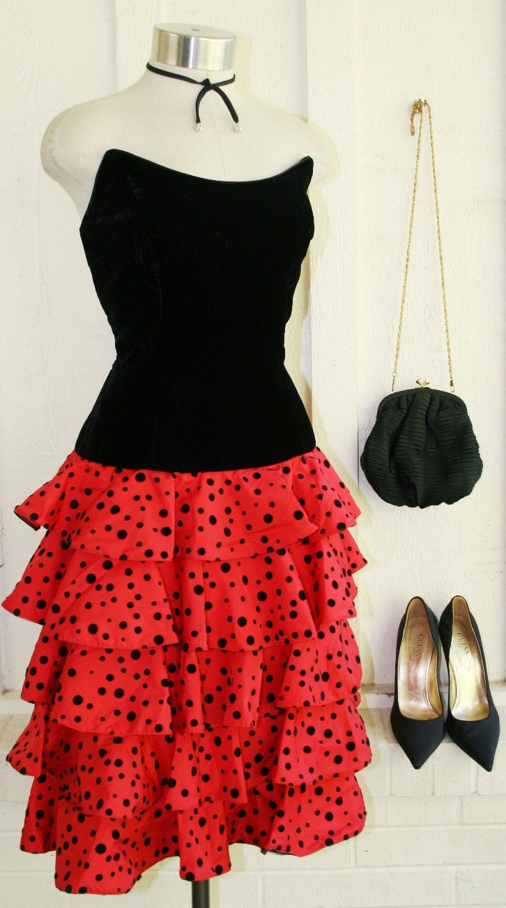 I Mean Business Mister - Circa 80's - Strapless - Cocktail Party Dress - by A. J. Bari