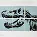 Large T-Rex Fossil Painting - Original Wall Art - Customizable Colors