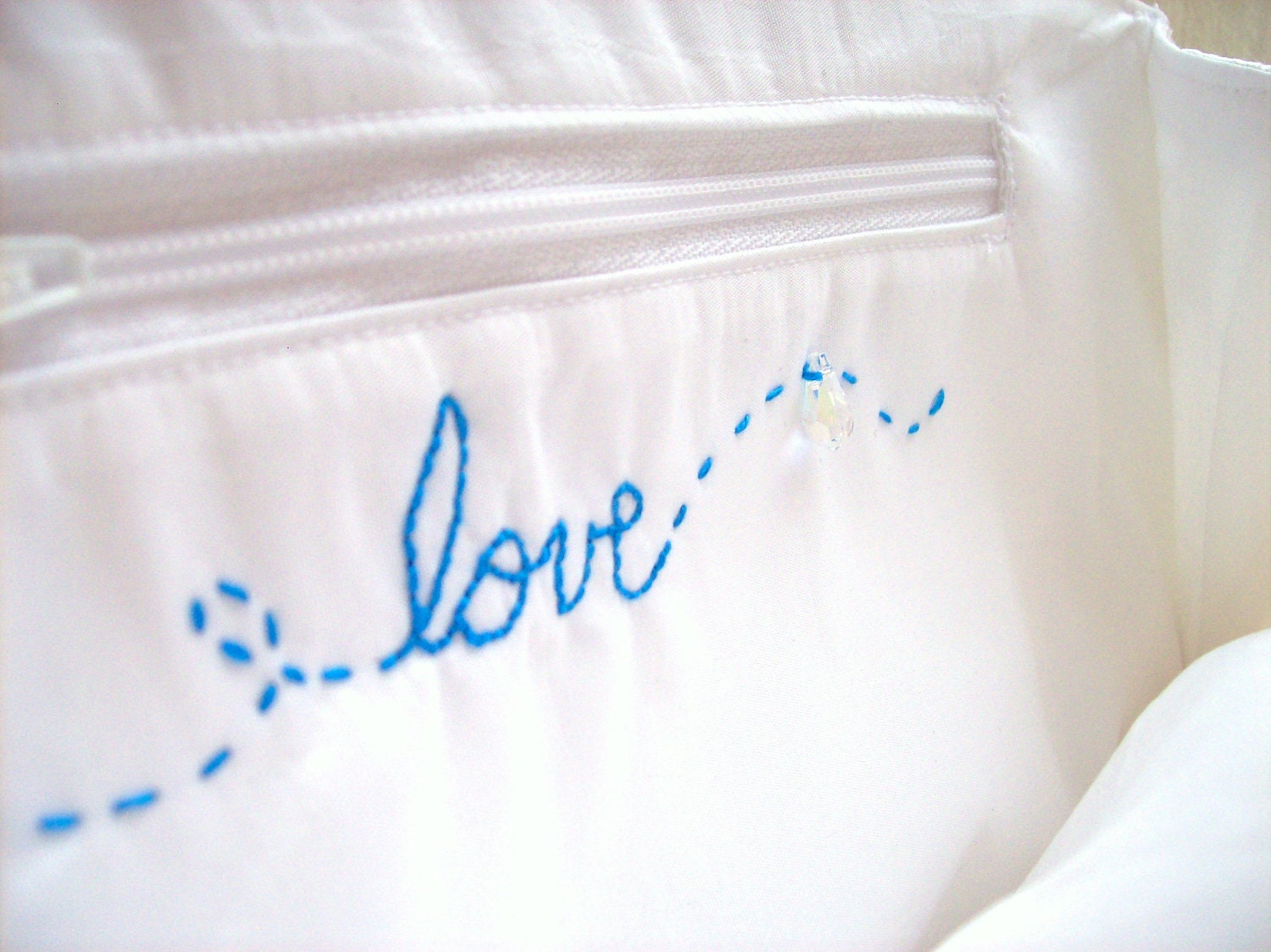 White Satin Bridal Clutch