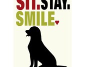 Labrador Retriever Sit Stay Smile Dog Wall Decor