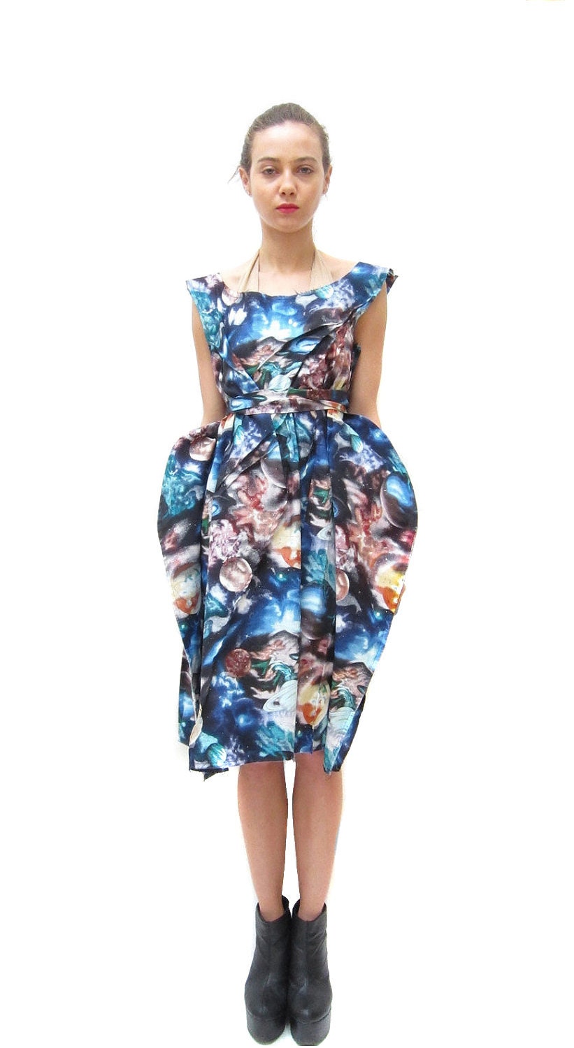 Space Print Dress