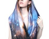 Sagan Galaxy Infinity Scarf, Organic Cotton Infinity Scarf.