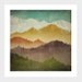 MOUNTAIN VIEW Smoky Mountains Green Mountains graphic art Giclee print 7x7 inches SIGNED