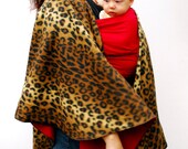 Babywearing Poncho Maternity Coat Fleece Wrapping Jacket Reversible Toasty Warm - Choose Your Colors - Made to Order