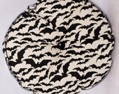 Bats - Circle Black / White Pillow