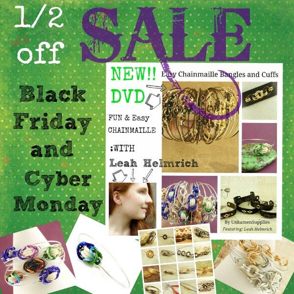 1/2 off SALE -  DVD - Easy Chainmaille Bracelets and Cuffs - DIY with Leah Helmrich