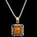 SALE ... RARE Glowing Sterling Peach Moonstone and Lapis Pendant/Necklace