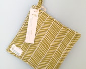 Pot Holder - Aqua Floral