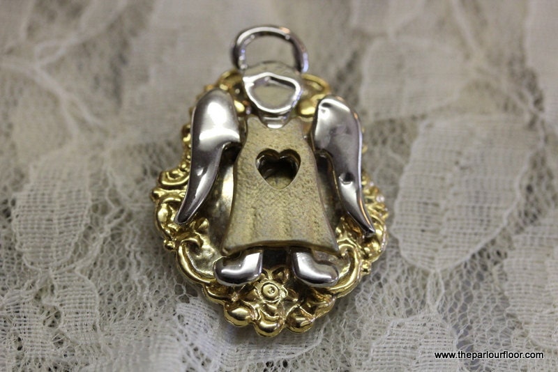 Unusual Vintage Angel Pendant / Brooch