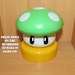 Super Mario Brothers GREEN 1-Up Mushroom SMALL Touch Lamp Night Light - NES Retro Video Game Geek Housewares