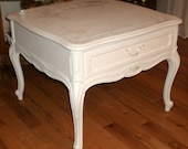 Vintage French Louis XV style end table nightstand - small coffee table - cottage chic