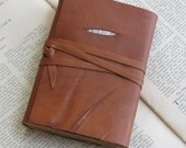Rustic Leather Journal in Caramel Brown