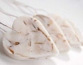 Heart ornaments - Holiday decoration -  Rustic wedding  ornaments - Wedding favor