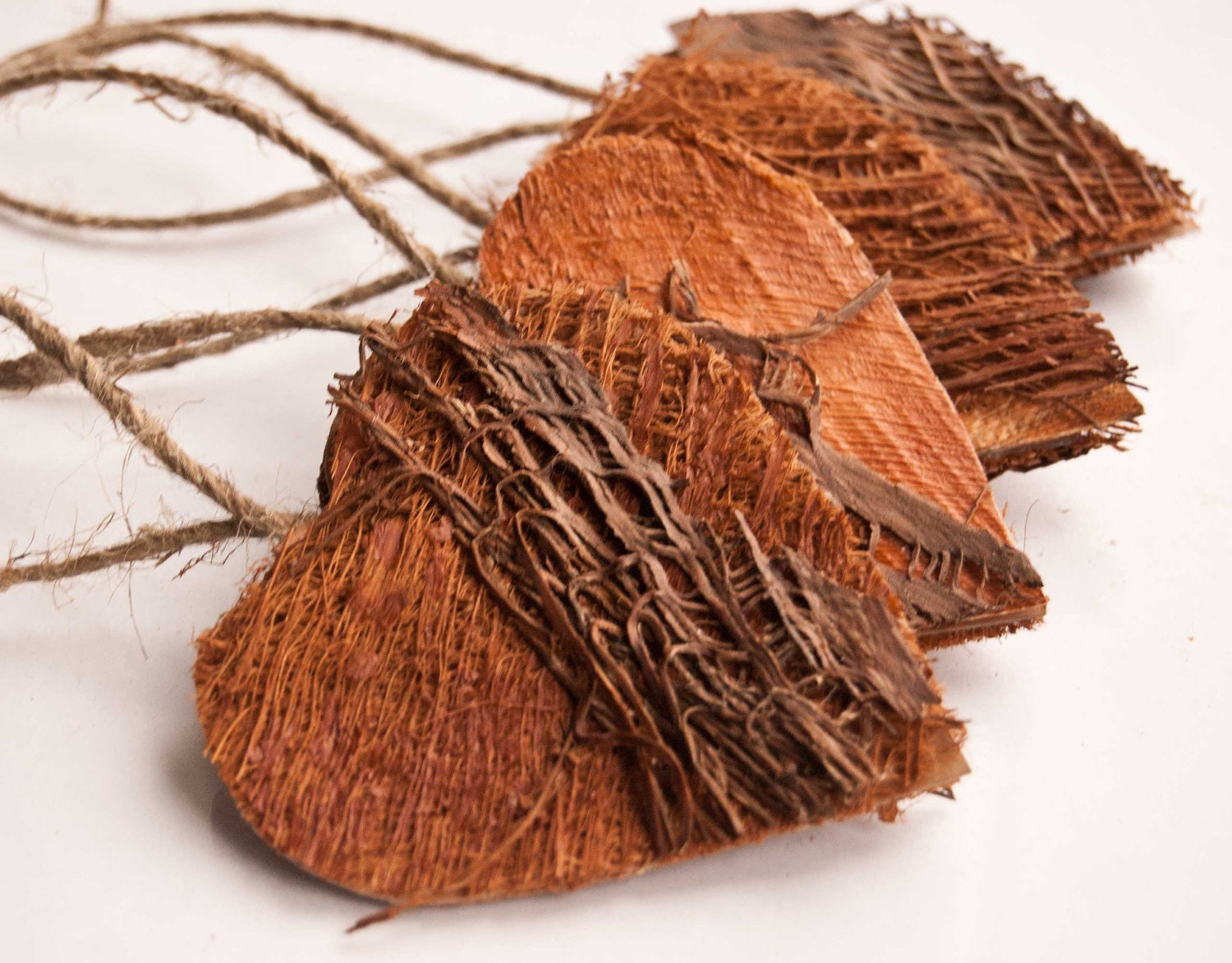 Rustic Valentines heart decorations  -  Wedding decoration - set of 4 - Eco friendly decoration