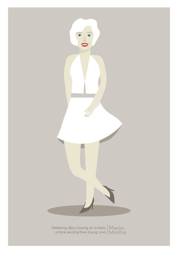 Marilyn Monroe Print - 8x10 or A4