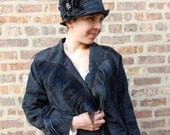 Edwardian Monkey Fur Jacket - Black Jacket-Coat