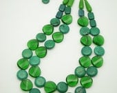 ERBA /Statement Necklace.Chunky.Green.Jasper.Multistrand/
