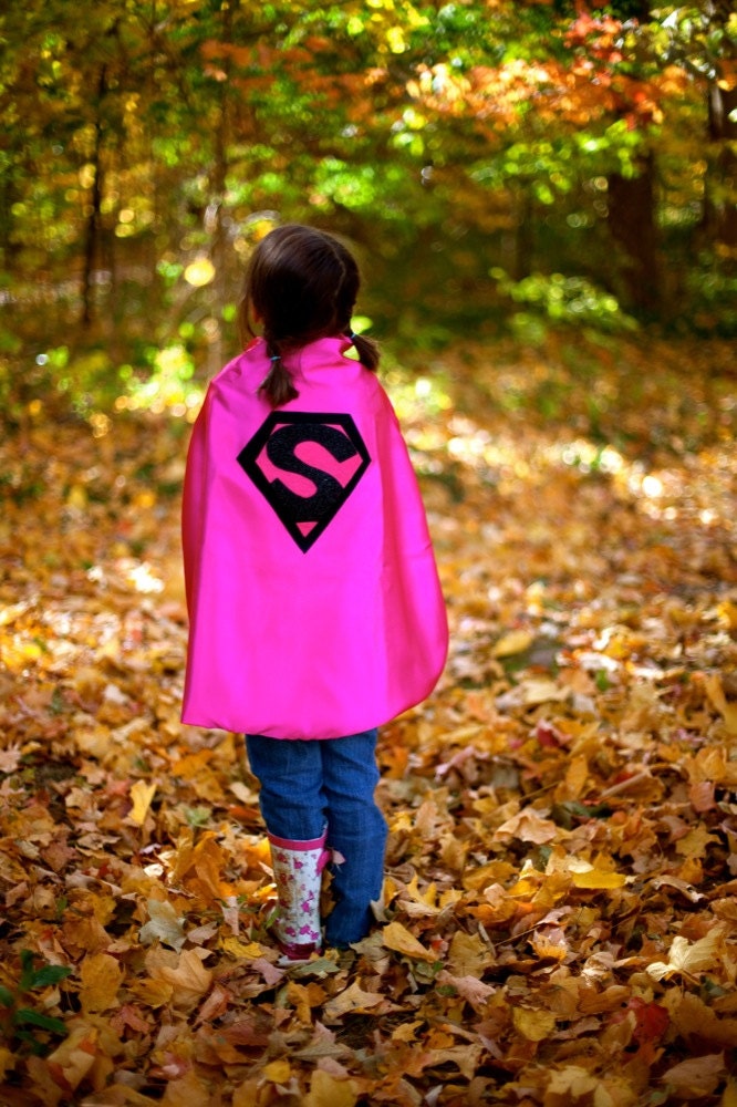 Superman Cape for Kids PERSONALIZED Christmas or Chanukah Gift - Super Man Custom Letter for Boys/Girls