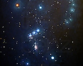 Orion the Hunter Star Constellation Original Space Painting Acrylic Art by The Benz Lens