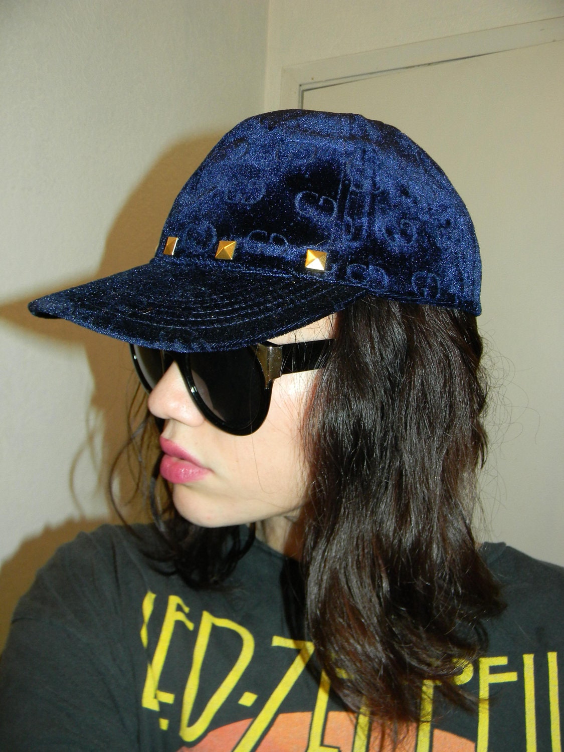 STUDDED VELVET HAT