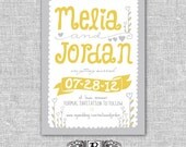 DIY digital printable, hand drawn tree save the date - taylor design