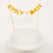 Custom Wedding Cake Topper (names banner)