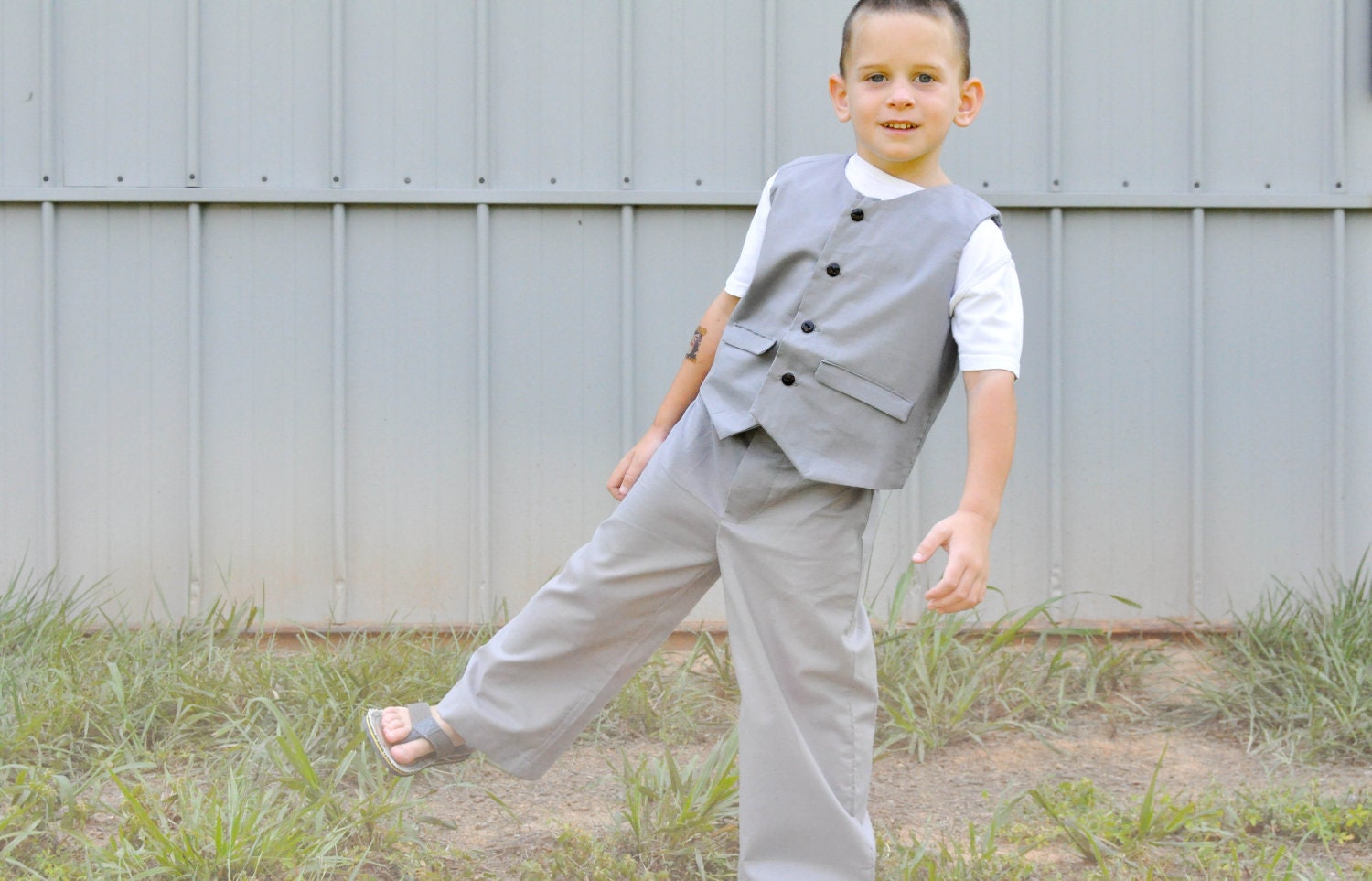 Custom Order Wedding Boys Vest Pants Old Fashion Days Quirky Britches Bow Tie Graphite Flannel Cotton Black sizes 1-8 unisex Vintage Style