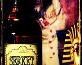 SERKET-Hand Blended Artisan Oil-1ML Sample Vial-(primary notes: basil, egyptian musk, patchouli)