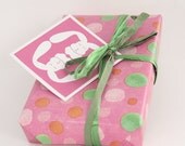 Gift Wrapping - Wrapping Paper, Raffia Ribbon, Bunny Gift Tag