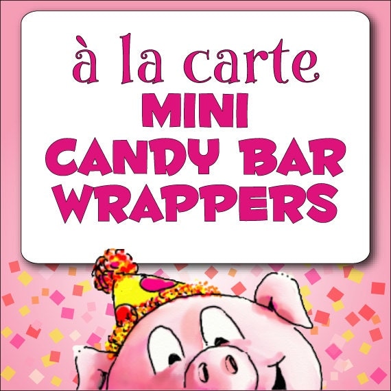 à la Carte MINI CANDY Bar Wrappers - DIY Printable Il_570xn