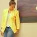 Dior Blazer - Womens Yellow Buttercream Linen 1980s Fashion - Size Small or 6 Free Shipping