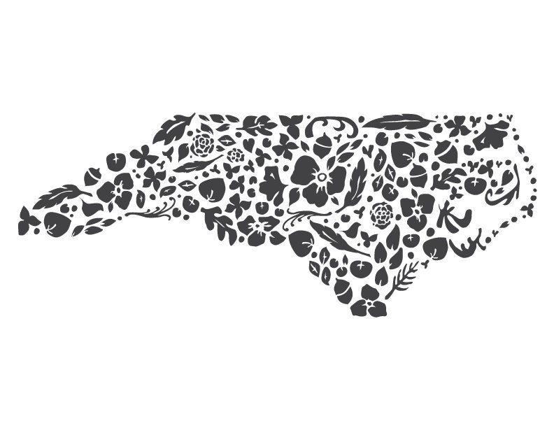 North Carolina Woodland Pattern 8x10 Print