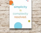 SIMPLICITY 1 Stretched Canvas Typography Print. Inspirational Quote. Wall Art. 12 x 16