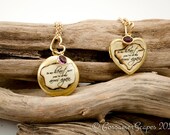 Memorial miscarriage necklace locket rememberance with birthstone
