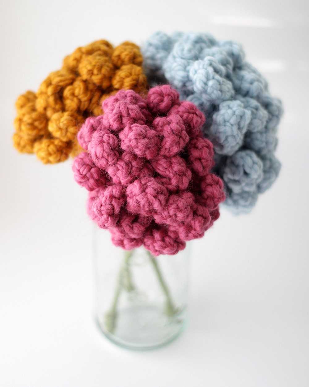 Faux Bouquet, Crochet Flower, Hand Crocheted Flower, Forever Flower, Faux Flower, Choose your colors