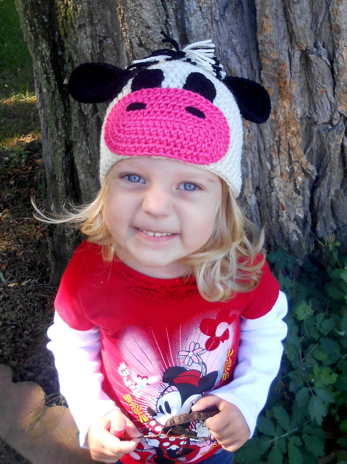 PDF Buttermilk the Moo Cow Hat Crochet Pattern-multiple sizes