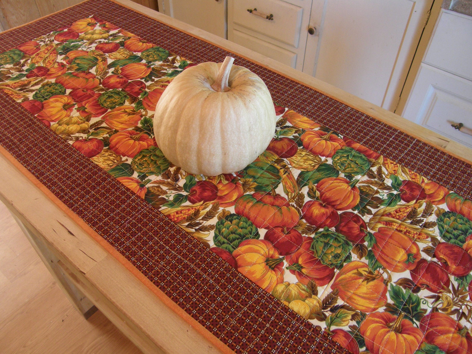 Thanksgiving Table Runner - Autumn Bountiful Harvest - MoonDanceTextiles