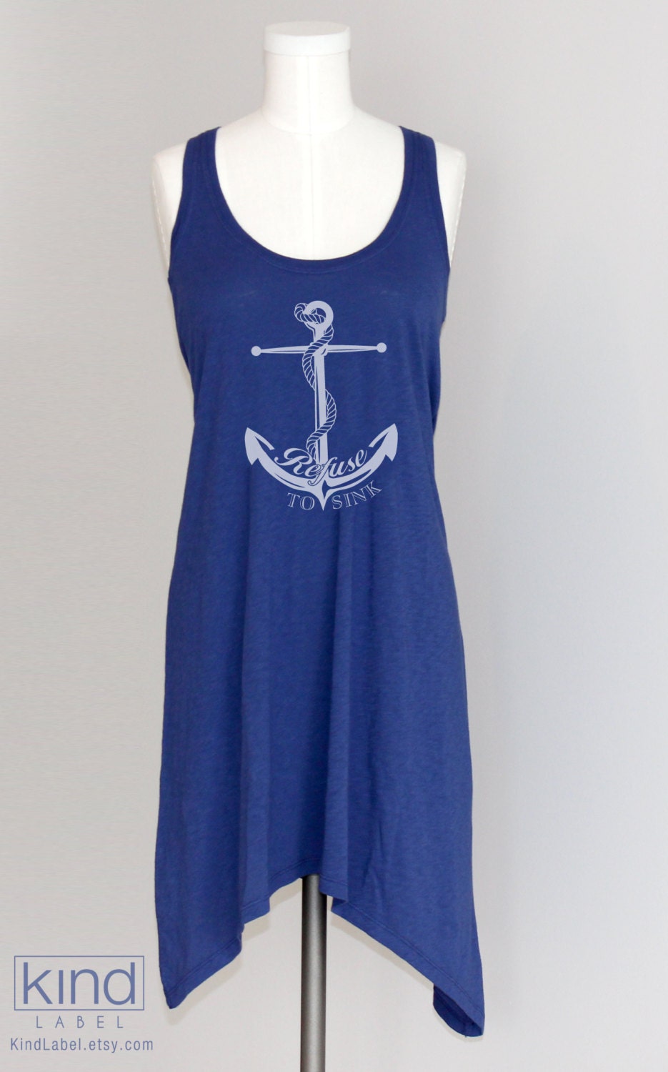 Anchor Refuse to Sink Nautical Beach Coverup Swim Dress