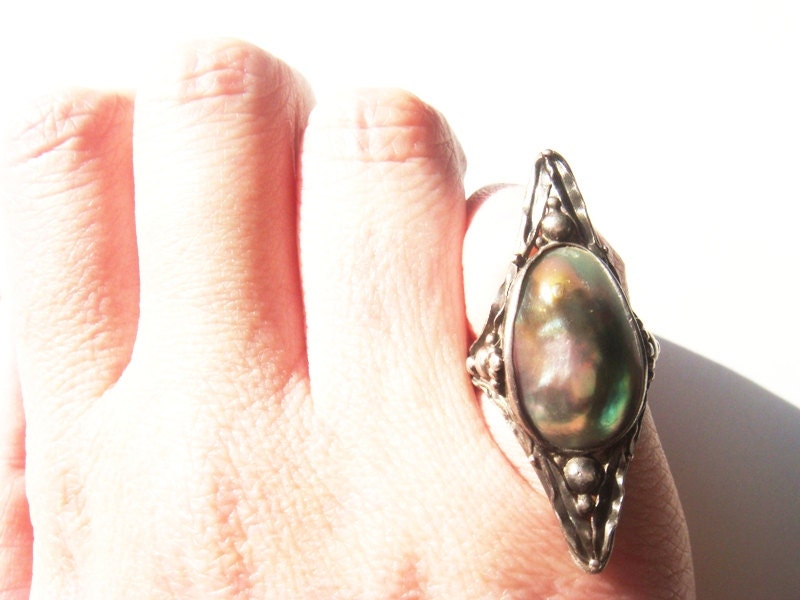 Art Nouveau Antique Victorian Pearl Ring