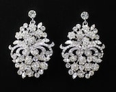 Wedding Bridal Jewelry, Crystal Chandelier Bridal  Earrings, Bridal Accessories, Wedding Jewelry