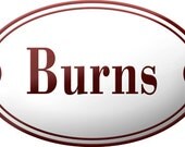Enamel Name Plate Oval 3.5" x 5.5"