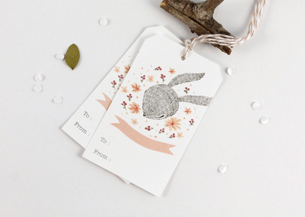 10 Gift Tags - Rabbit