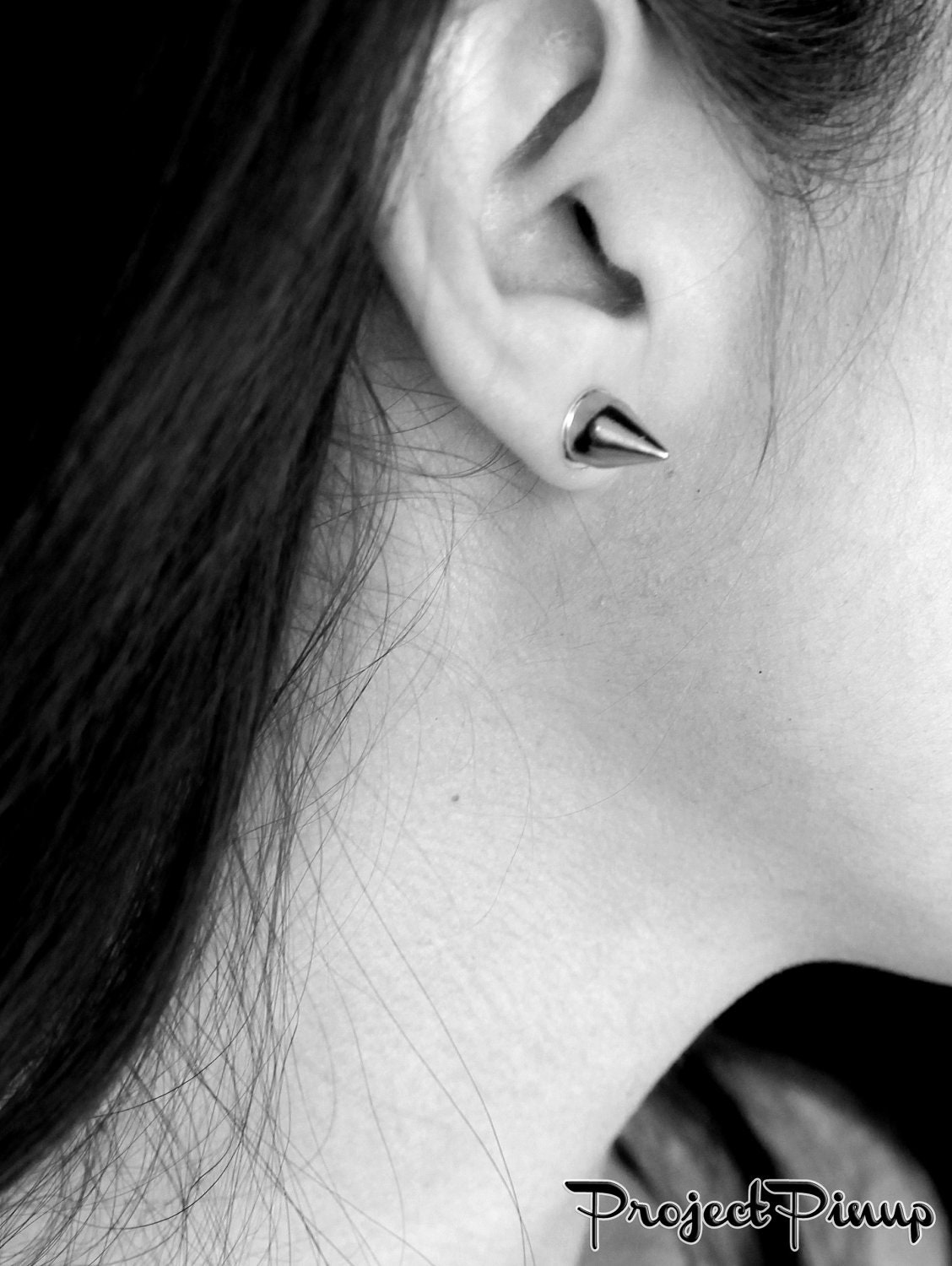 Small Spike Rocker Post Earrings