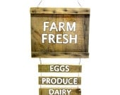 Handmade Farm Fresh Rustic Farmhouse Sign