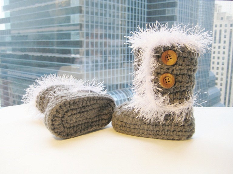 Toddler Boots Crochet Pattern, Crochet Toddler  Booties Pattern, Toddler Furry Boots
