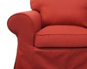 IKEA Ektorp Custom Slipcover for 3 Seater Sofa in Crimson Twill